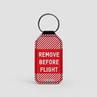 Remove Before Flight - Leather Keychain