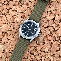 Rugged WWII Military Watch with Olive Band