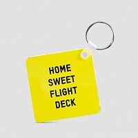 Home Sweet Flight Deck - Square Keychain