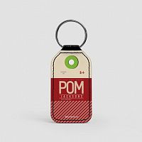 POM - Leather Keychain