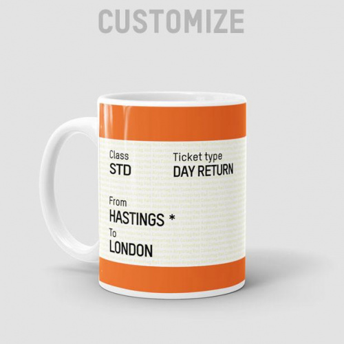 Train Ticket - UK - Mug