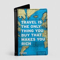 Travel is - World Map - Passport Cover