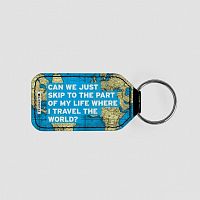 Can We Just - World Map - Leather Keychain