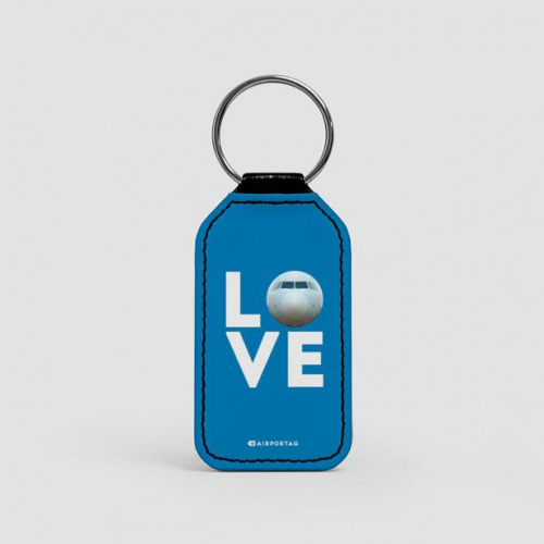 Love Plane - Leather Keychain