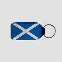 Scottish Flag - Leather Keychain