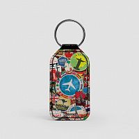 Travel Stickers - Leather Keychain