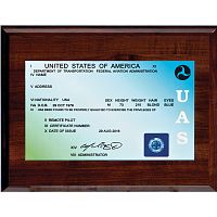 Single Sided Drone License Plaque