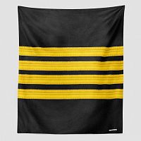 Black Pilot Stripes - Wall Tapestry