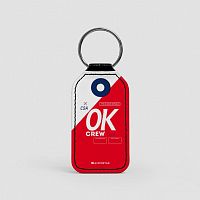 OK - Leather Keychain