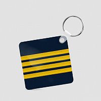 Pilot Stripes - Square Keychain