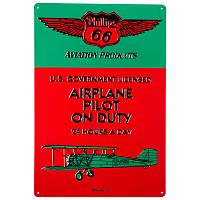 Embossed Tin Aviation Signs