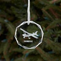 Personalized Crystal Aircraft Ornament