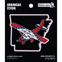 Arkansas State with Airplane Sticker