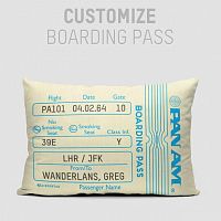 Pan Am Boarding Pass - Throw Pillow