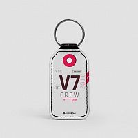 V7 - Leather Keychain