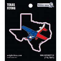 Texas State with Airplane Sticker