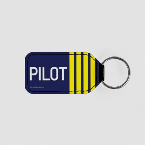 Pilot's Insignia  - Leather Keychain