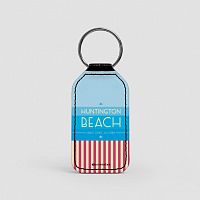 Huntington Beach - Leather Keychain