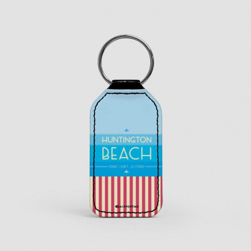 Huntington Beach - Leather Keychain