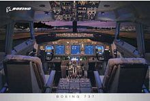 Boeing 737 Flight Deck Poster