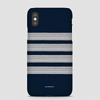 Pilot Stripes Silver - Phone Case