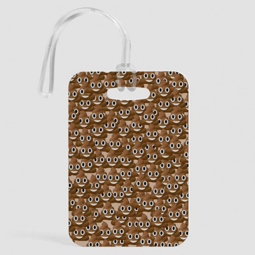 Emoji Poop Pattern - Luggage Tag