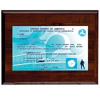 Classic Single-Sided Pilot License Plaque