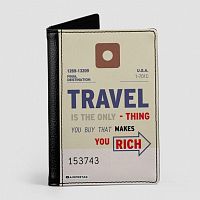 Travel is - Old Tag - Passport Cover