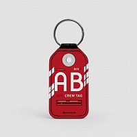 AB - Leather Keychain