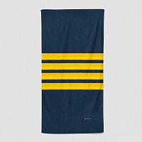 Pilot Stripes Gold - Beach Towel