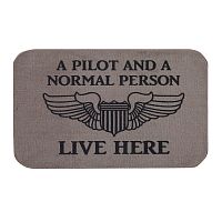 A Pilot and A Normal Person Live Here Doormat