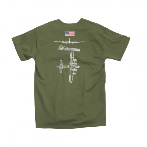 Warbird Blueprint B-17 Bomber T-Shirts
