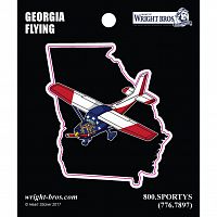Georgia State with Airplane Sticker