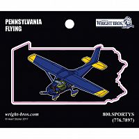 Pennsylvania State with Airplane Sticker
