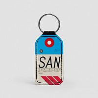 SAN - Leather Keychain