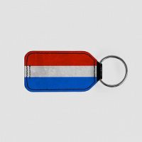 Dutch Flag - Leather Keychain