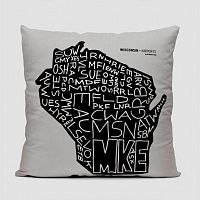 Wisconsin - Throw Pillow