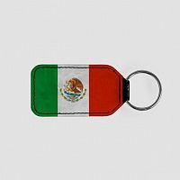 Mexican Flag - Leather Keychain