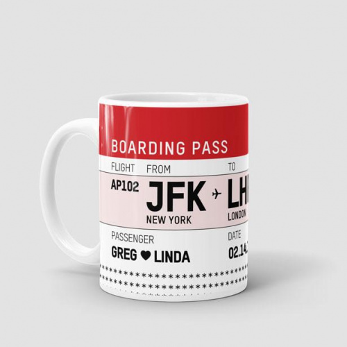 Valentine's Boarding Pass - Mug