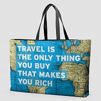 Travel Is - World Map - Weekender Bag