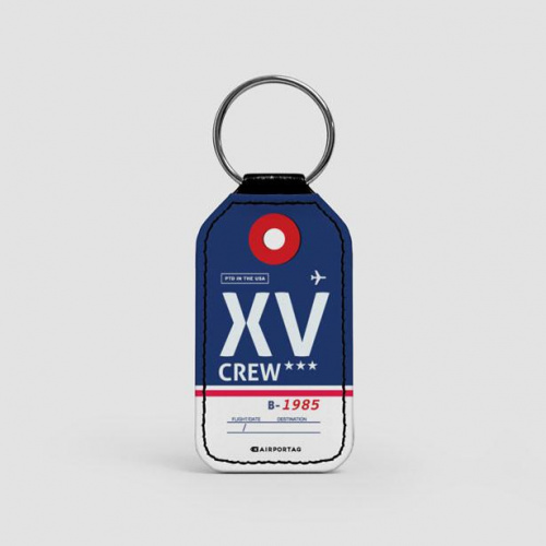 XV - Leather Keychain