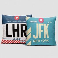 JFK + LHR - Throw Pillow Set