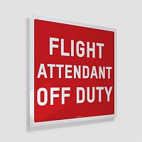Flight Attendant Off Duty - Metal Print
