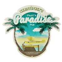 Personalized Pilot's Paradise Pub Metal Sign