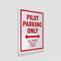 Pilot Parking Only - Metal Print
