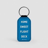 Home Sweet Flight Deck - Leather Keychain