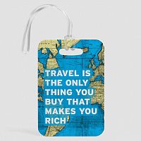 Travel is - World Map - Luggage Tag