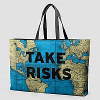 Take Risks - World Map - Weekender Bag