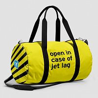 Open In Case Of Jet Lag - Duffle Bag