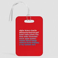 NATO Phonetic Alphabet - Luggage Tag